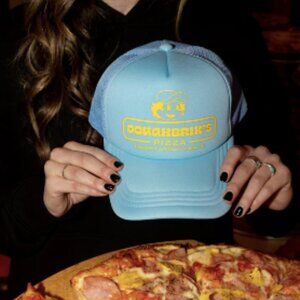 David Dobrik DoughBrik's Pizza Hat Trucker Style Snapback Color Light Blue